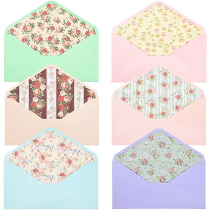 60 Sheets Vintage Floral Stationary with 30 Envelopes, Letter Writing Paper for Poems, Thank You Notes, Pen Pal, Scrapbook, Calligraphy (6 Designs, 10.2 x 7.25 In)