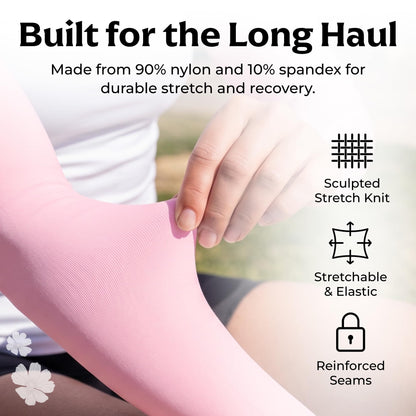 SportsTrail Women’s Cooling Arm Sleeves – UPF 50+ Sun Protection with Smooth Cooling Fabric, Tailored Narrow Fit and Discreet Non-Slip Knit Grip – Suitable for Training, Travel