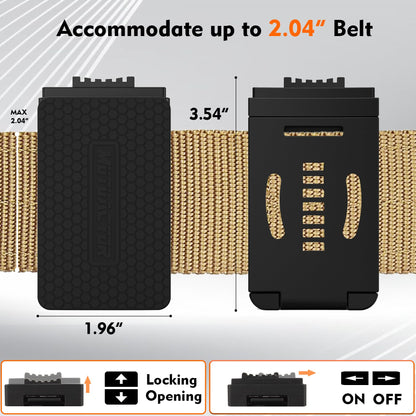 MUTUACTOR Magnetic Belt Clip Heav Duty, 2PCS Super Strong Tool Belt Tool Holster,Anti-Slip Rubber Coated Magnetic Belt Clip for Organizing Screwdrivers Hammers Wrenchs