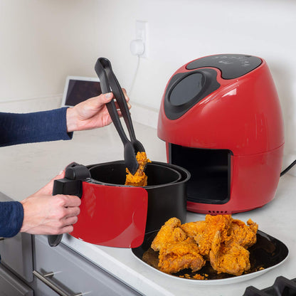 Deco Chef 5.8QT (19.3 Cup) Digital Electric Air Fryer with Accessories and Cookbook- Air Frying, Roasting, Baking, Crisping, and Reheating for Healthier and Faster Cooking (Black)