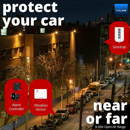 YoLink Outdoor Security Siren & Smart Alarm Controller Kit - Loud 110 dB, Wireless, Battery-Powered, 1/4 Mile Range, Android-iOS App, Alexa, Google, IFTTT, Home Assistant, Hub Required!