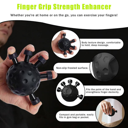 Xanadued Finger Grip Strengthener, Finger Strength Trainer, Grip Strength Trainer Ball, Adjustable Hand Grip Strengthener, Silicone Grip Strength Trainer