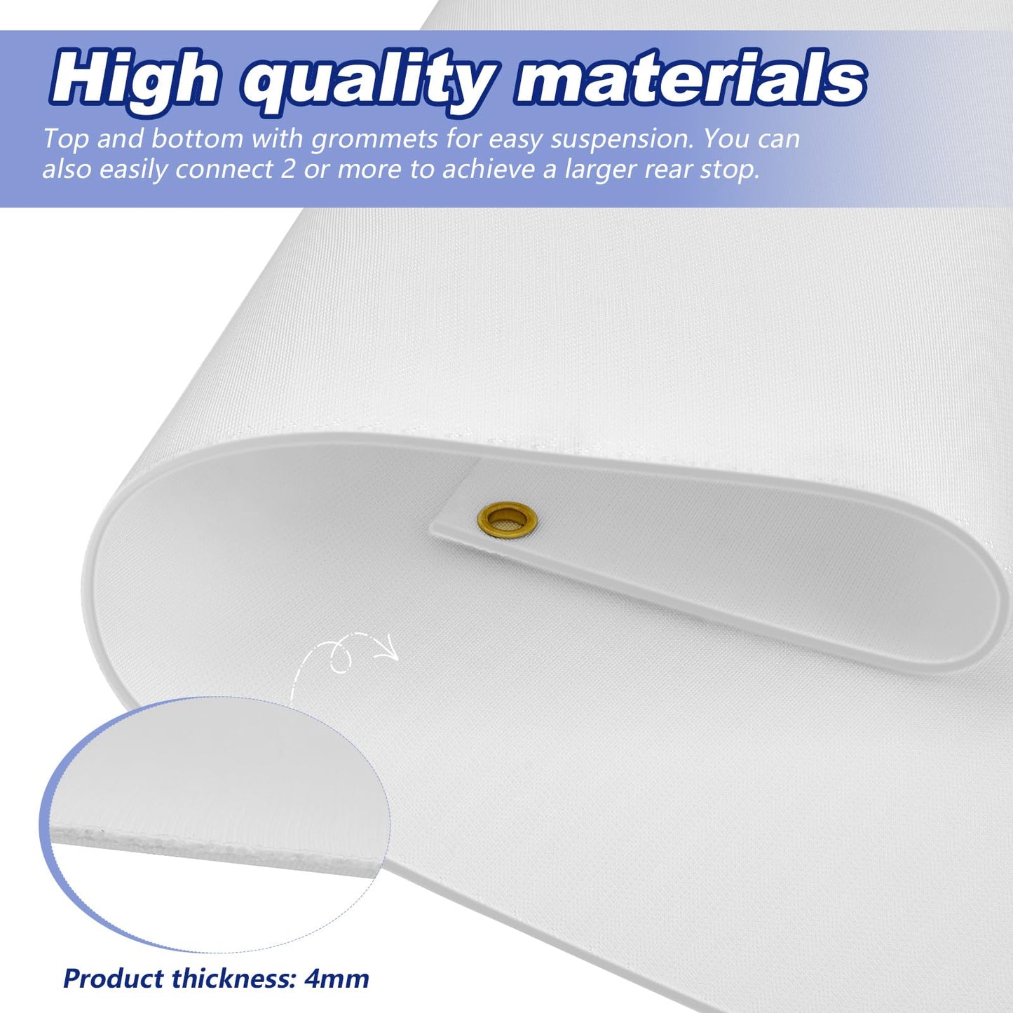 Silipull Archery Backstop Netting Heavy Duty with Rope and Hooks Slingshot Archery Net for Backyard Shooting Accessories(5 ft X 10 ft X 4 Mm, 65 Lbs,White)