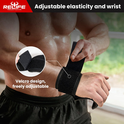 RELIFE REBUILD YOUR LIFE Lifting Hooks for Men and Women(Pair), Pull Up Straps, Gym Reapers Lifting Wrist Grips, Heavy Powerlifting, Lifting Hooks for Weight Lifting Black