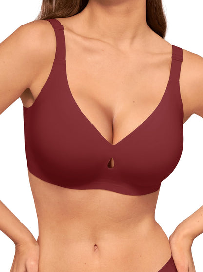 LUCKMEEY Bras for Women No Underwire Wireless Bras - Seamless Push Up Full Coverage Bralettes Comfortable Everyday Bra
