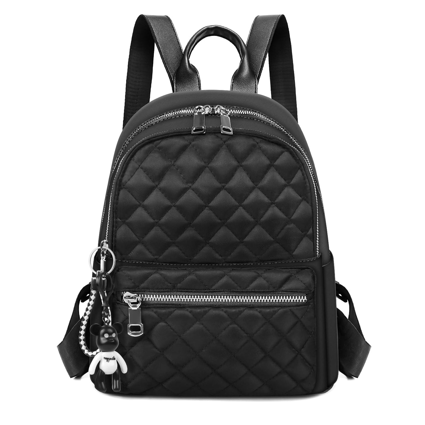 Aucuu Backpack for Women, Lightweight Nylon Casual Rucksack, Small Daypack School Bag, Quilted Trendy Backpack, Anti-Theft Travel backpack for Women