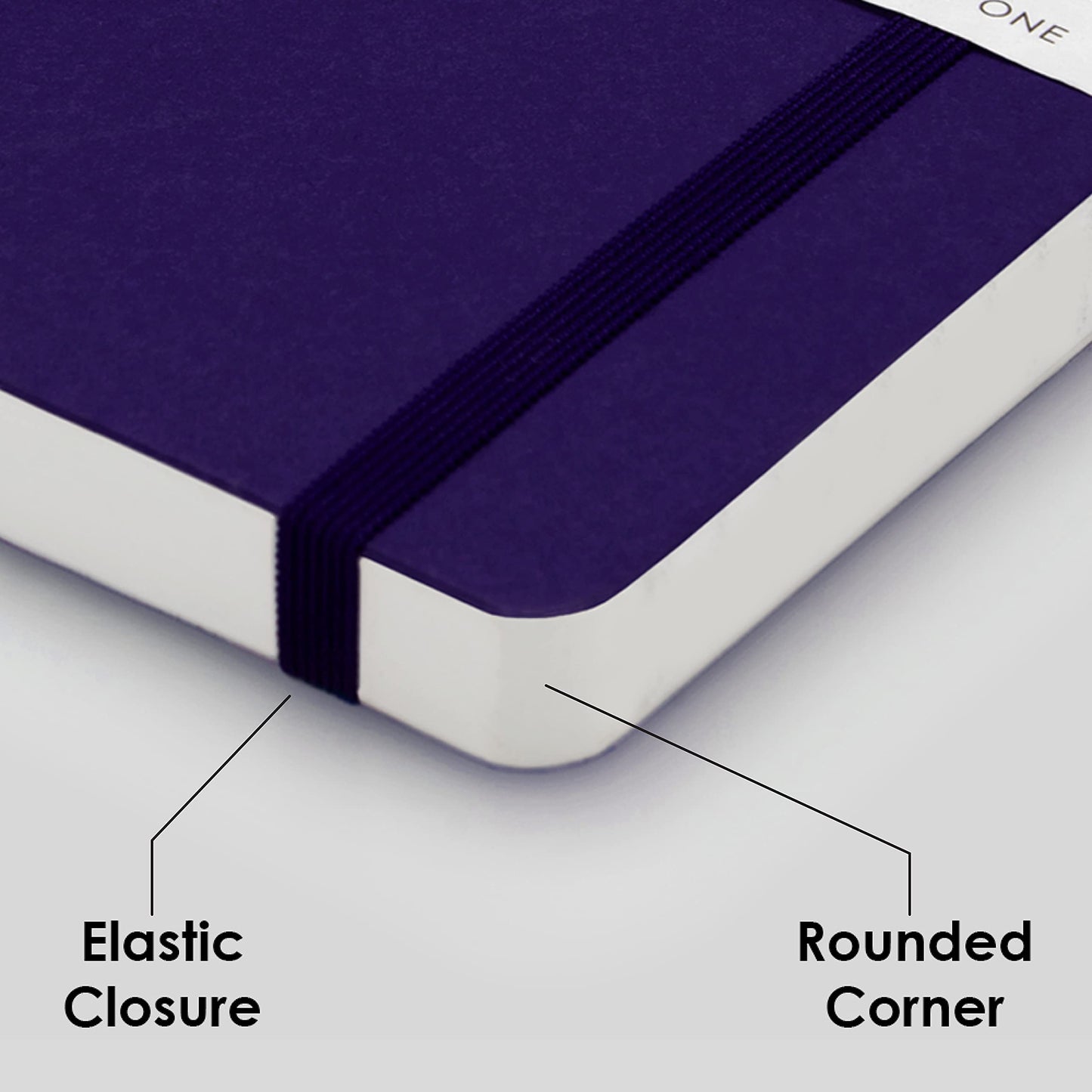myPAPERCLIP Limited Edition A5 Plain Notebook | 192 Pages, 100 GSM, Soft Cover, A5 (5.83 × 8.27 in) | Flat Lay | Bookmark & Elastic Closure | Aubergine