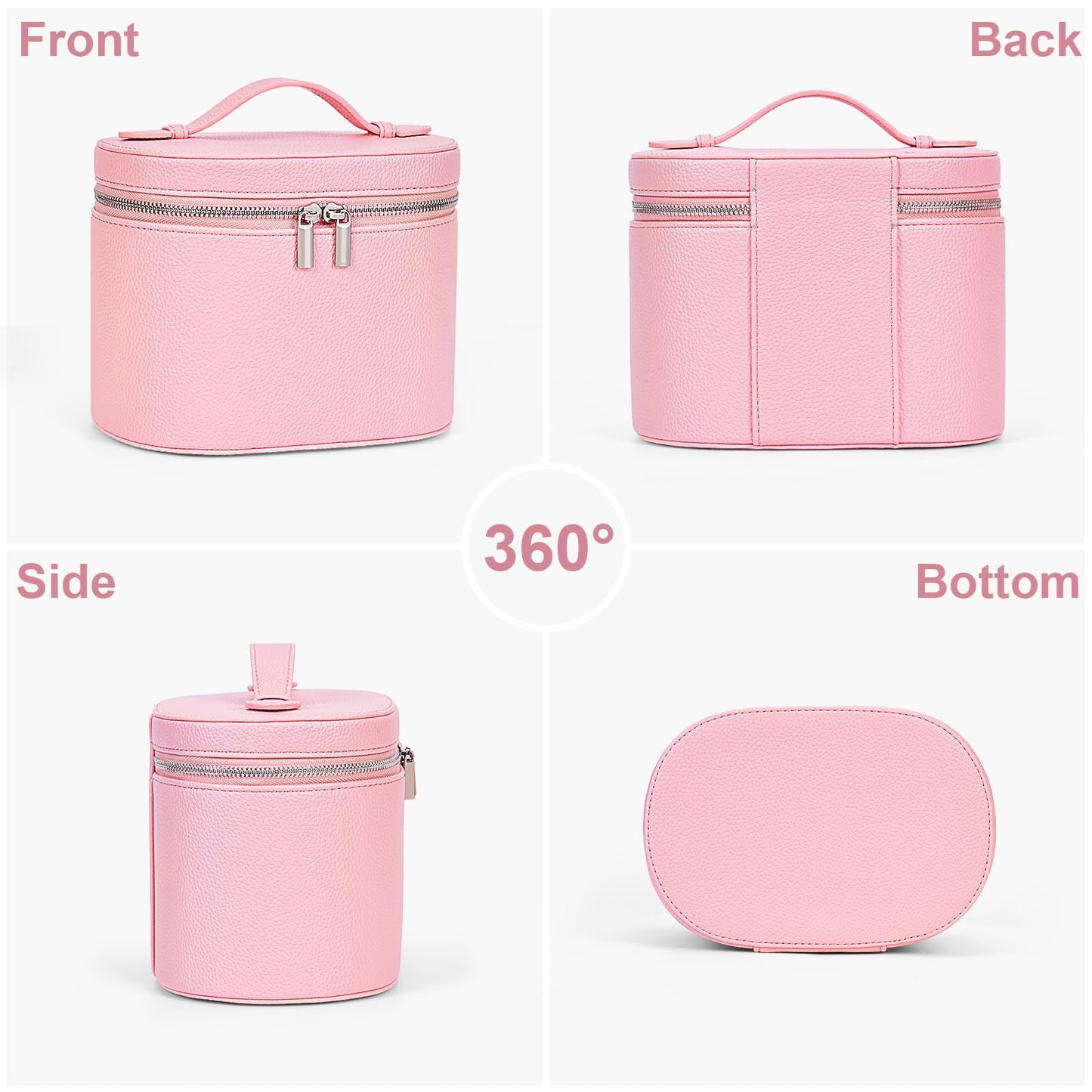 YFGBCX Makeup Bag Vanity Case with Removable Divider Travel Toiletry Bag Portable Cosmetic Bag Makeup Organizer Case