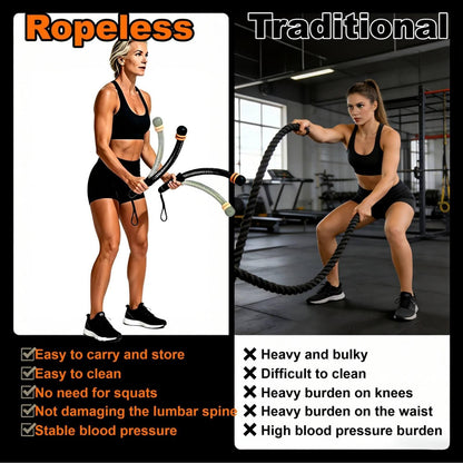 Bneajix Adjustable Ropeless Battle Ropes for Home Gym for Men & Women