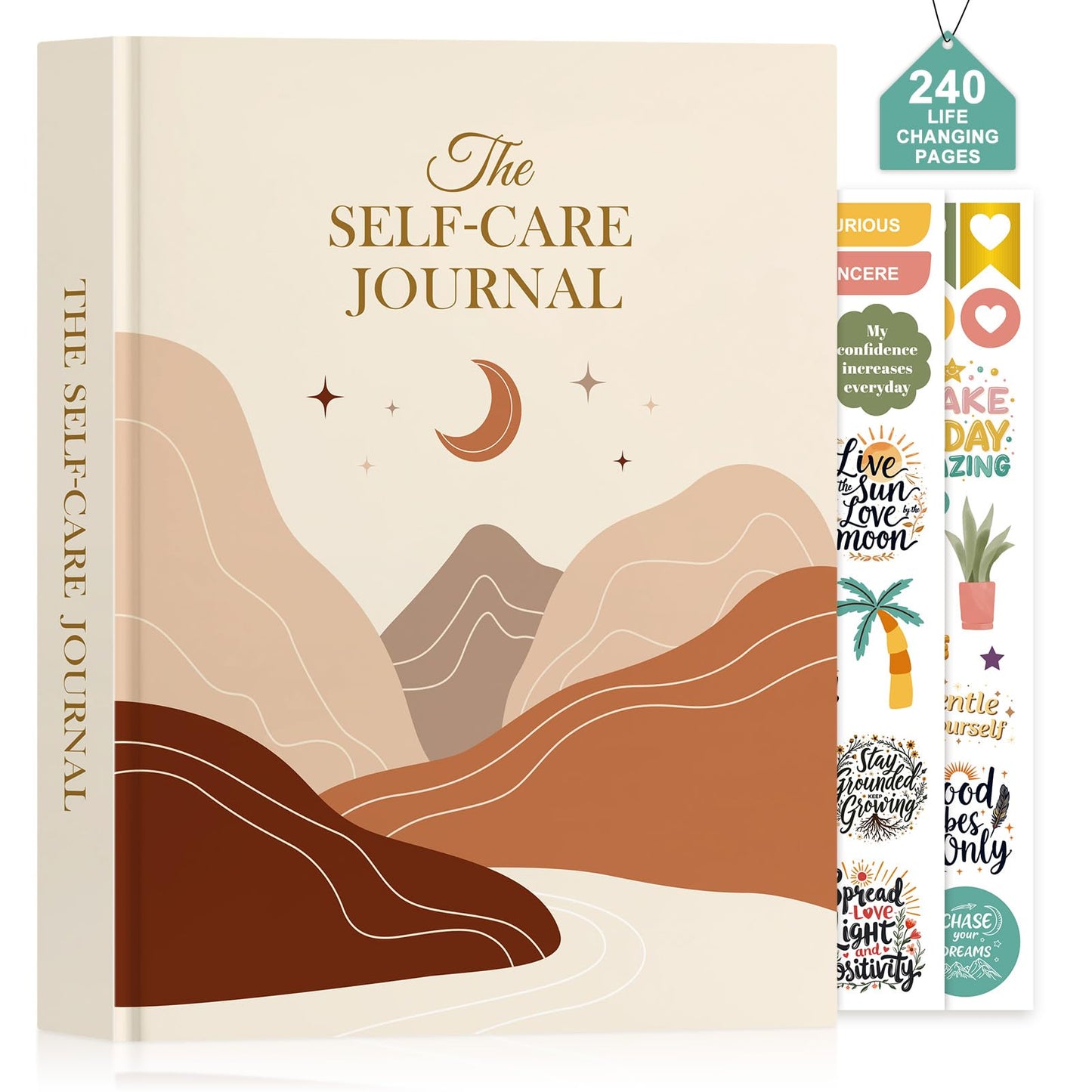 Lanpn Self Care Journal for Women, Self Love Guided Journals with Prompts, Daily Reflection Wellness & Gratitude Planner, 5 Minute Mental Health Notebook, Mindfulness Mood Log, 240 Pages