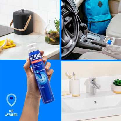 Ozium 3.5 Oz. Air Sanitizer & Odor Eliminator for Homes, Cars, Offices and More, Carbon Black Scent, 4 Pack