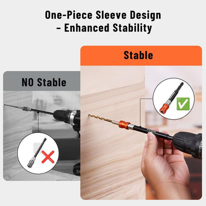 Katerk Drill Bit Extension Set, 4 Pcs Magnetic Bit Holder, 1/4 Inch Hex Drill Bit Extender for Impact Driver - Enhanced Stability, Professional Grade (12", 6", 4", 2 3/8")