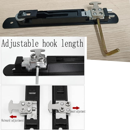 LINSHI Sliding Door Lock 2Pack Diecast Keyed Patio Sliding Door Handle Set for 1 in. to 1-1/8 in. Thick Sliding Glass Doors, Flush Mount, Keyed(Black)