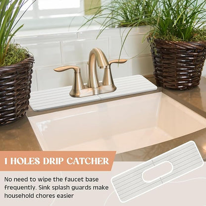 Faucet Mat Sink Splash Guard Oval and Round Splash Tap Pad Diatomite Stone