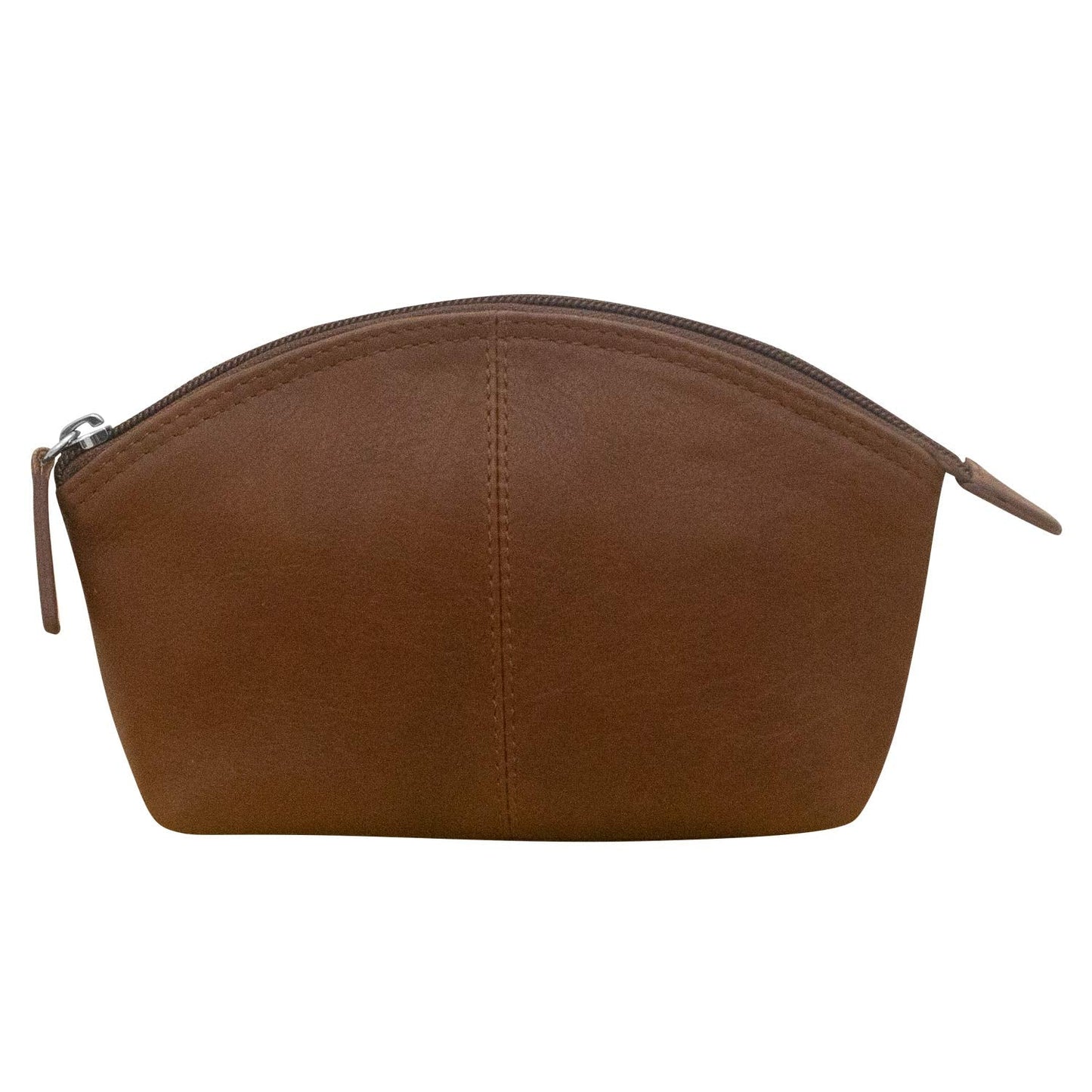 ili New York Genuine Leather Cosmetic Pouch – RFID Blocking, Leather Makeup Bag for Purse with Top Zip Closure & Interior Zip Pocket, Perfect as a Compact and Stylish Travel Cosmetic Bag