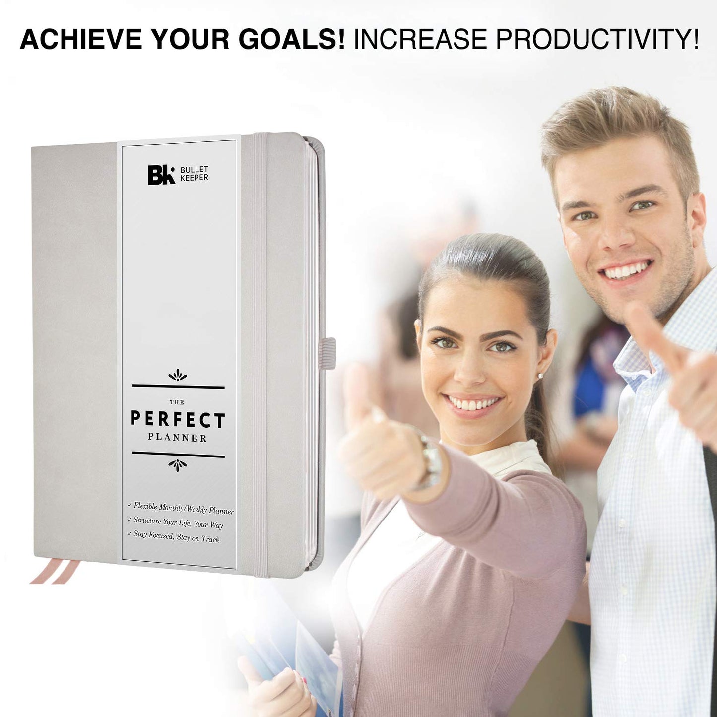 BK UNDATED Yearly Weekly/Monthly Planner 2026-27 Daily Planner Agenda & Personal Organizer to Increase Productivity, Academic Planner w/Sticker Set. A5 (5.8 x 8.3) - Gray Hardcover