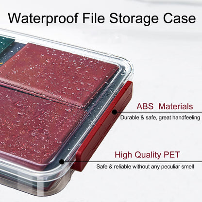 PeoTRIOL Clear File Storage Box with Lids, A4 Storage Box for 8"x11" Paper, Plastic A4 Container, Stackable Magazine File A4 Paper Project Case Bins, Desk Organizer Office Invoice Document