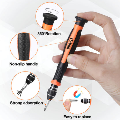 JOREST 40Pcs Small Precision Screwdriver Set with Torx Triwing Phillips, Mini Repair Tool Kit for Macbook, Computer, Laptop, PC, iPhone, PS5, Xbox, Switch, Glasses, Watch, Ring Doorbell, Electronics