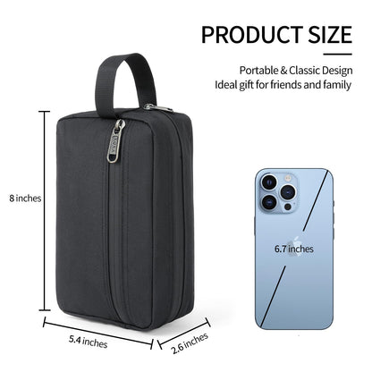 XQXA Toiletry Bag for Men, Hanging Dopp Kit Travel Bag for Men Women, Mens Travel Bag Shaving Bag for Toiletries Accessories (Black)