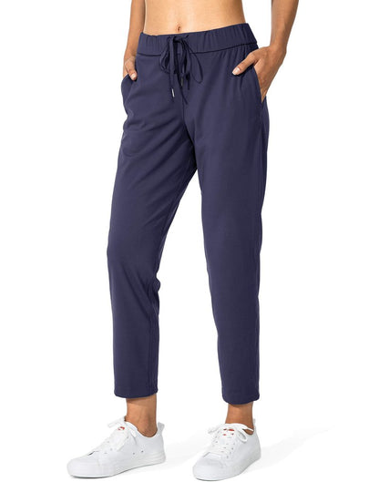 G Gradual Women's Pants with Deep Pockets 7/8 Stretch Sweatpants for Women Athletic, Golf, Lounge, Work (Navy, XX-Large)