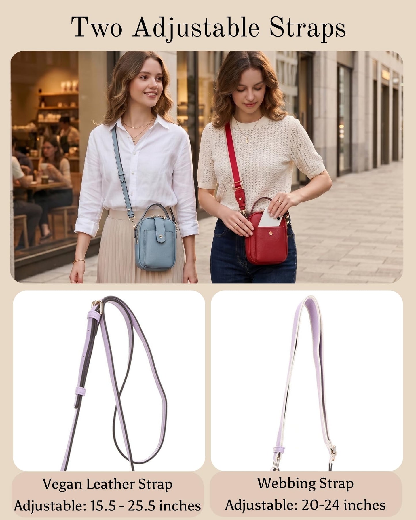 Mali+Lili Gail Vegan Leather Multi Compartment Crossbody Bag - Lavender