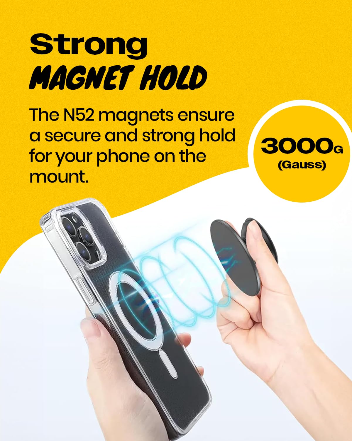 On The Grip Magnetic 3D Gummy Bear Style Expandable Collapsible Mobile Phone Grip Stand Holder for Smartphone Tablet Cell Phone Accessory (Matte Holographic)