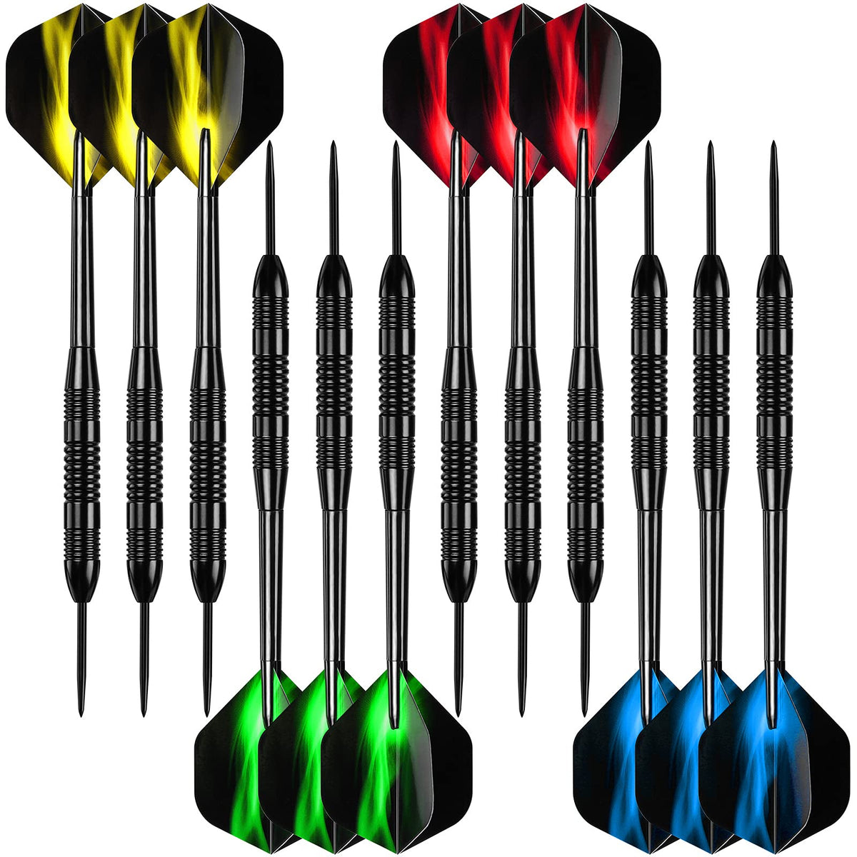 Accmor Darts Metal Tip Set, 12 Pack Steel Tip Darts Darts Set, 24 Grams Professional Metal Darts