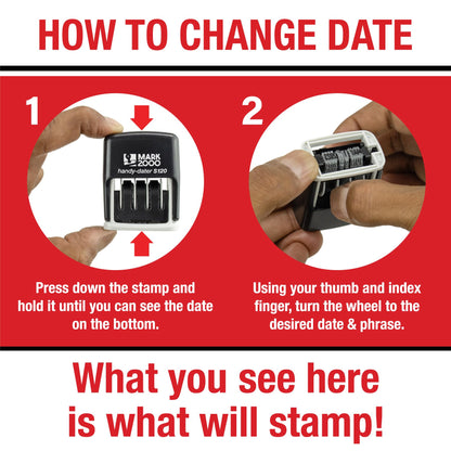 Mark 2000 - S120 Self-Inking Date Stamp - Black Color