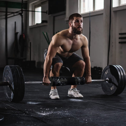 POWER GUIDANCE Barbell Squat Pad - Neck & Shoulder Protective Pad - Great for Squats, Lunges, Hip Thrusts, Weight Lifting & More - Fit Standard and Olympic Bars Perfectly,Black Marble