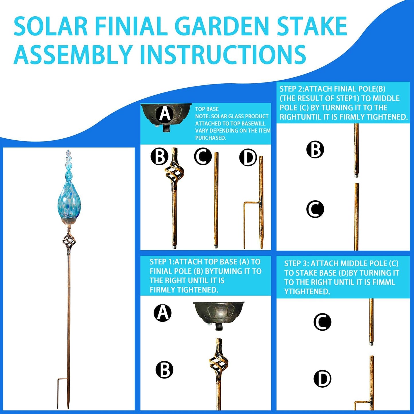 Solar Garden Lights, Solar Flame Lights Outdoor Decorative Garden Stakes Decor Waterproof Flame Solar Stake Lights for Outside Yard Patio Lawn Porch Cemetery