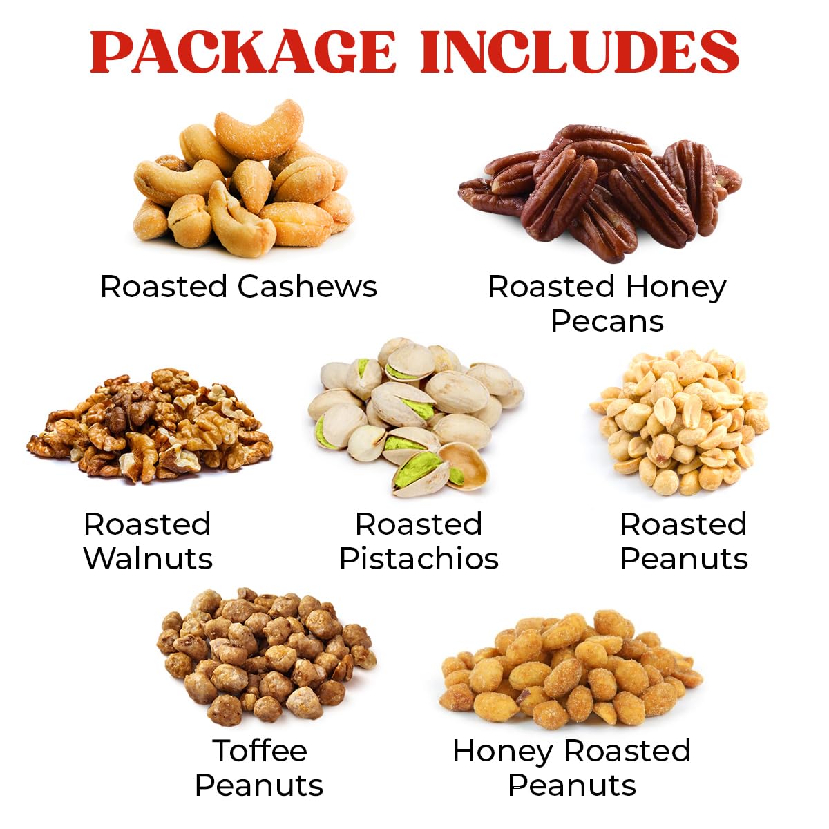 Nuts gift Basket - Delicious Mixed Cravings Gourmet Collection, Features 7 Sectional Platter with Freshly Roasted Nuts