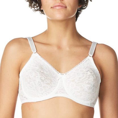 Bali Women's Underwire Bra, Lace 'N Smooth, Lace Full-Coverage Bra with Stay-in-Place Straps