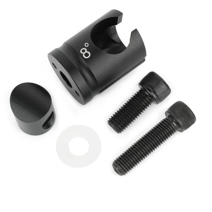 AMEYXGS Archery Quick Disconnect Matte Black 0/5/8/10 Degree for Compound&Recurve Bow Stabilizer Hunting or Target Practice (8 Degree)