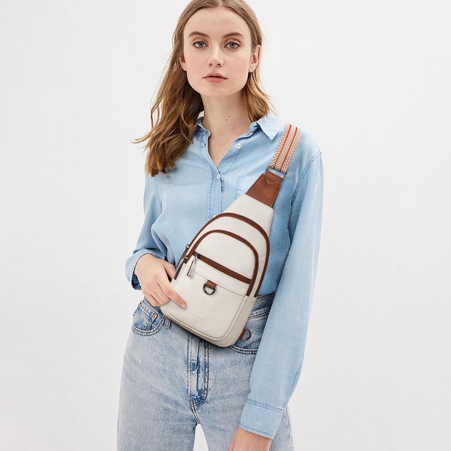 cakang sling bag crossbody bags for women trendy fanny packs belt bag leather womens Shoulder crossbody purses cross body bag woman ladies sling bags small backpack Travel