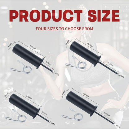AHTAPFON Weight Stack Pin with 1 x Spring Collar,Weight Extender Pin,Fits Add 2" Weight Plates for Cable Machine,Fitness Equipment for Home Gym (8×110mm-150mm-Rod)