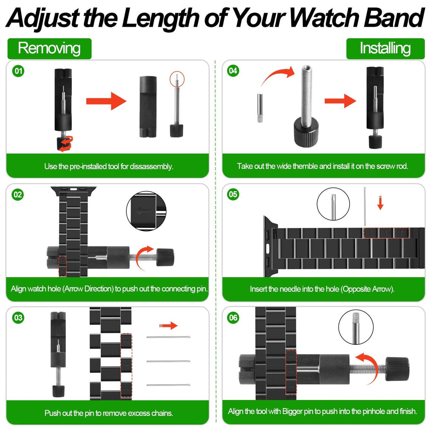 2-Pack Compatible for Apple Watch Band 49mm 46mm 45mm 44mm 42mm,Stainless Steel Replacement Strap Metal Bands for iWatch Ultra 3/2/1 Series 11/10/9/8/7/6/5/4/3/2/1/SE/SE2/SE3 Women Men,Black+Silver