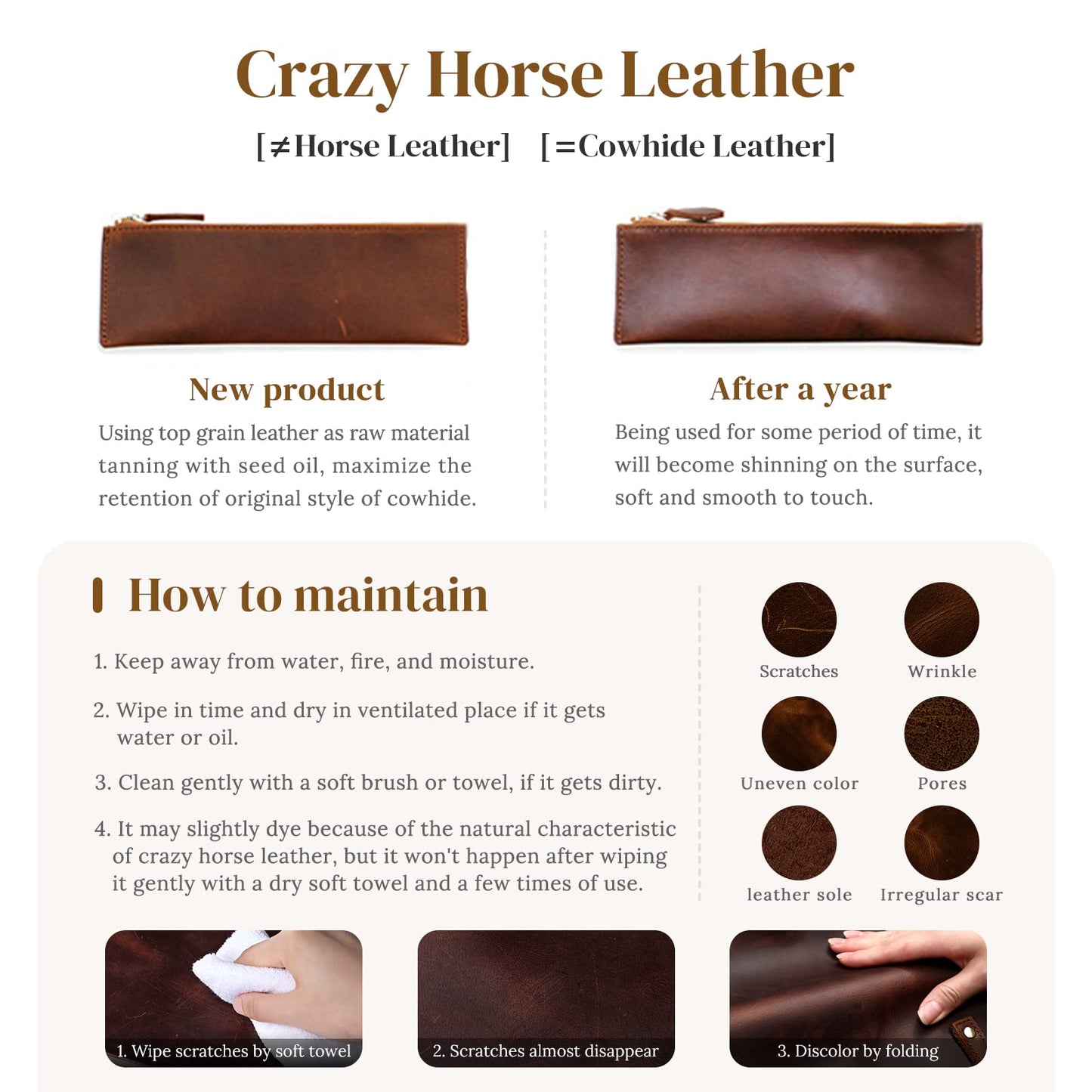S-ZONE Vintage Genuine Leather Backpack Purse for Women Men Rucksack Travel Daypack with Luggage Sleeve