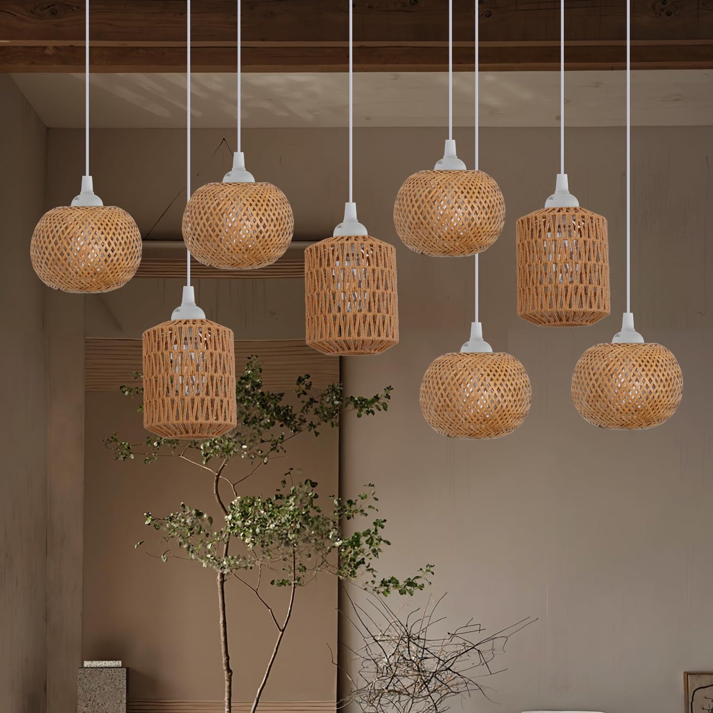 2 Pack Hanging Light Cord, 16FT E26 Plug in Pendant Light Cord with ONOFF Switch, Hanging Light Kit Light Socket Hanging Paper Lantern Light