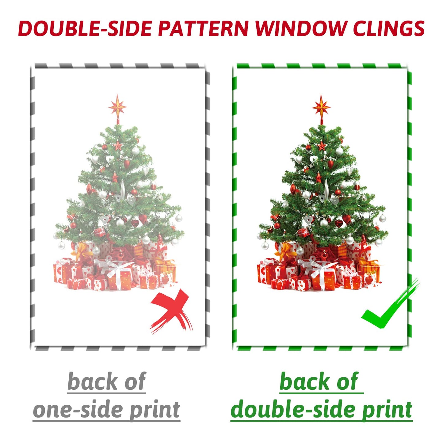 DIY Christmas Windows Clings Stickers Wreath Snowflakes Large Santa Claus Xmas Tree Wall Window Door Mural Decals Static Sticker for Office Winter Party Decorations (11 Sheets)
