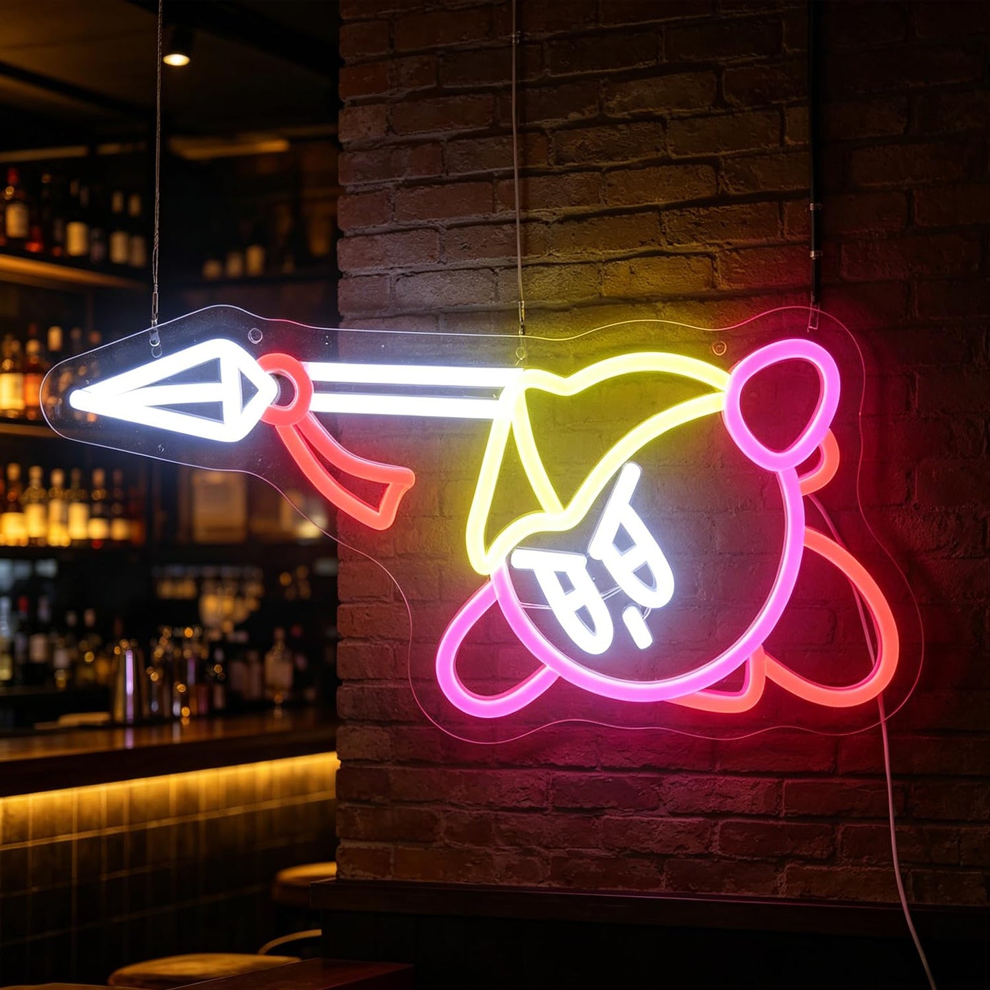 Gaming Neon Sign for Kids Bedroom Game Room, LED Anime Neon Sign Wall Art for Gaming Setup, Man Cave, Dorm or Bedroom Decor, Dimmable USB, Gift for Gamers Teens, Boys, Kids(SpearBoyL)