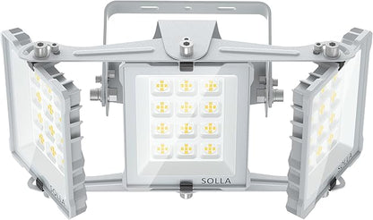 150W 2025 Plus New Upgraded LED Flood Light Outdoor, 15000LM Super Bright Stadium Lights, 6000K Daylight White, IP66 Waterproof, 3 Heads Adjustable Outdoor Floodlight for Yards, Arena, Garden