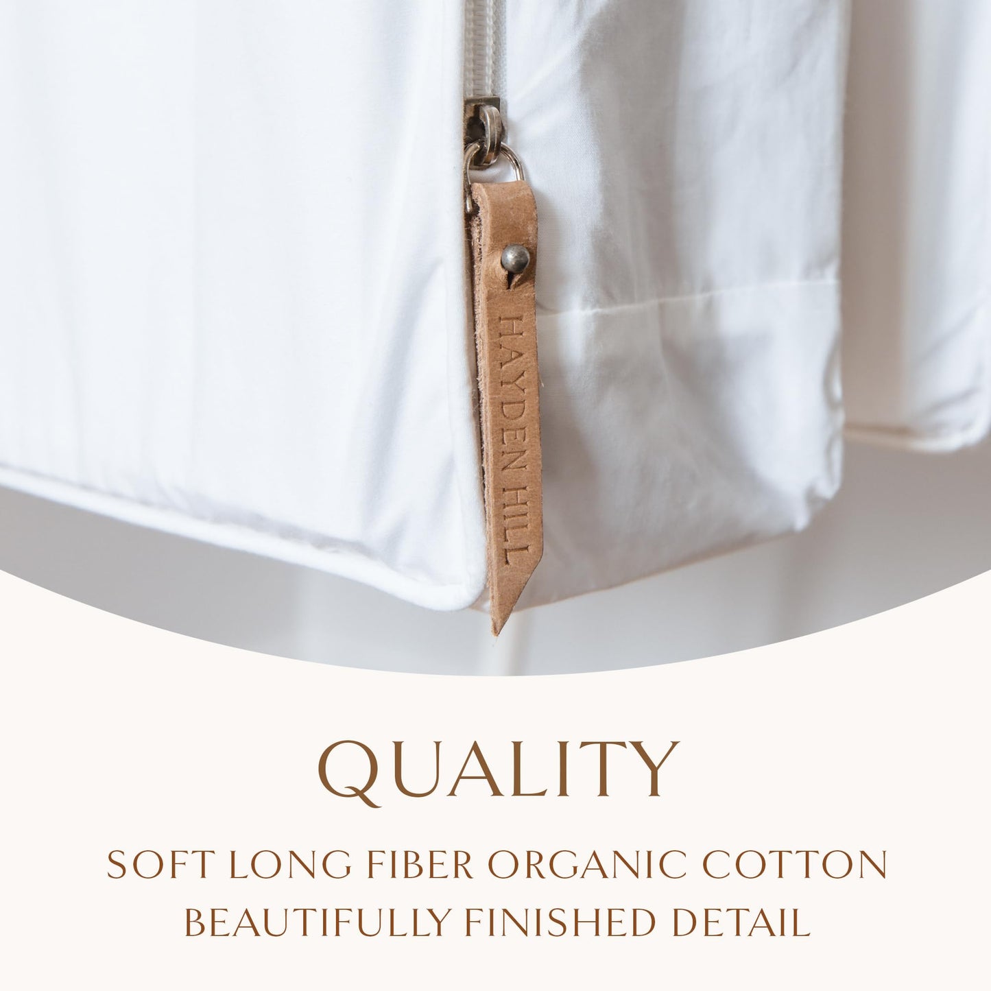 Hayden Hill Luxury Organic Cotton Garment Storage Bag - Long 58" Dress Bag - Breathable & Moth-Proof For Full Length Clothing, Dresses & Coats - Clothes Bags for Hanging Organization