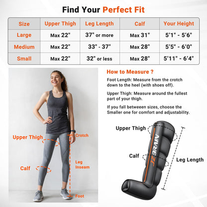 JZBRAIN Professional Compression Boots for Leg Recovery: Leg Compression Massager 2026 Upgraded Cordless Rechargeable Recovery Boots for Circulation, 6 Modes, 8 Intensity (Large)