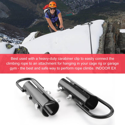 MuNanshan 1.5” Climbing Rope Clamp, 2 Sets Rope Climb Clasp Workout Rig Attachment Hook for Rope Climbing Gym Strength Training