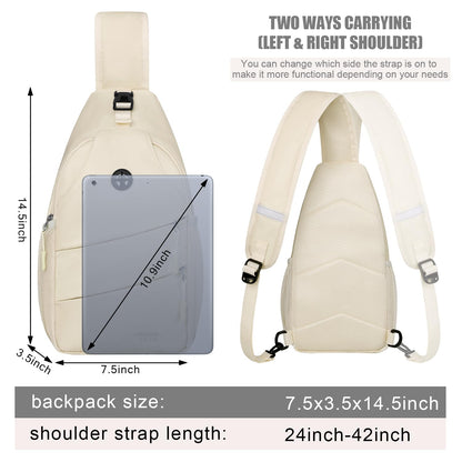 Crossbody Bags for Women Men Trendy Sling Bag Bakpack Casual Chest Bag with Convertible Shoulder Strap