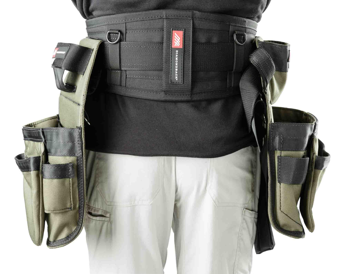 Diamondback 6" Padded Tool Belt for Men & Women - Ideal Framer Carpenter Ironworker - Versatile Padded Work Belt for Tool Pouches & Holsters - Tool Belt Only (Black)