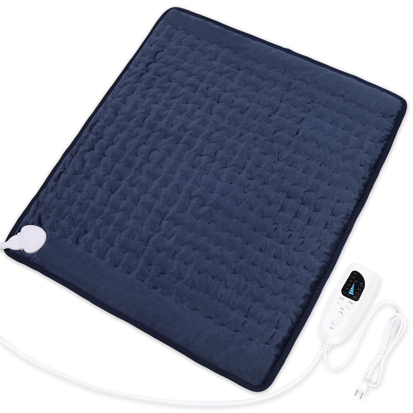 Heating Pad,Electric Heating Pads for Back,Neck,Abdomen,Moist Heating Pad for Shoulder,Knee,Arms,Legs,Dry/Moist Heat & Auto Shut Off,Birthday Gifts for Men and Women(Light Gray, 24''×12'')