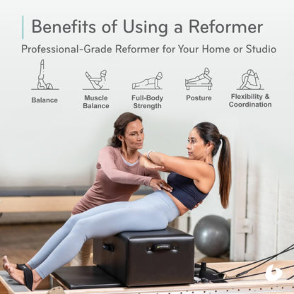Balanced Body Clinical Pilates Reformer with 39-Inch Infinity Footbar, Pilates Exercise Equipment, Workout Equipment for Home or Studio