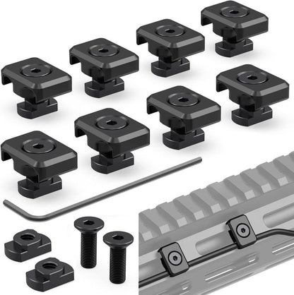 M-LOK Pressure Switch Cable Guides - Flashlight Laser Wire Management Clips | 8 Pack - Black
