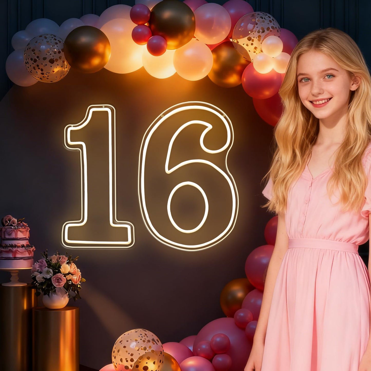 RUMONZS LED Acrylic Light up Number, Decorative Transparent Light up Letters USB Powered Big Number Sign Light for Birthday, Night Light, Party, Anniversary, Christmas, Home Decor, Wedding 12'' (number6)